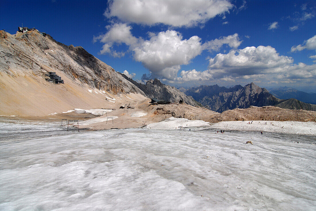 View of the glacier, Zugspitzplatt, Zugspitze, Upper Bavaria, Bavaria, Germany