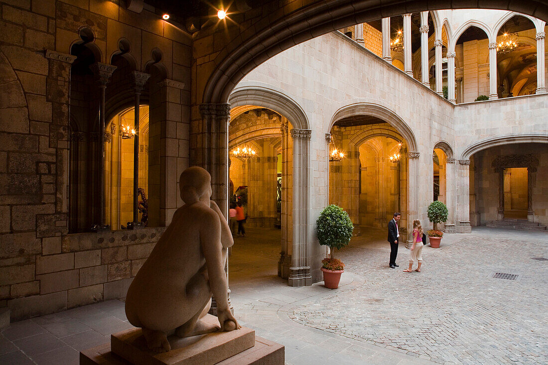 Casa de la Ciutat, Ajuntament, Placa Sant Jaume, Barri Gotic, Ciutat Vella, Barcelona, Spain