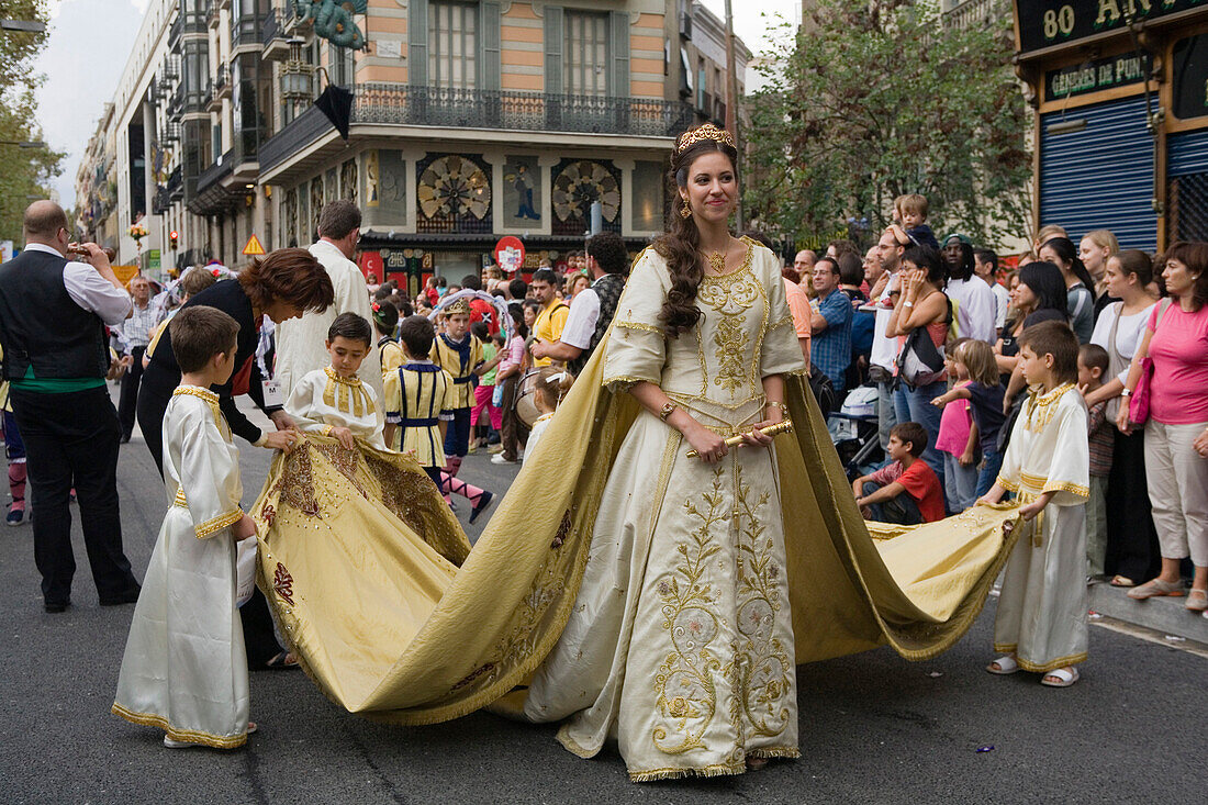 parade, Festa de la Merce, city festival, September, La Rambla, Ciutat Vella, Barcelona, Spain