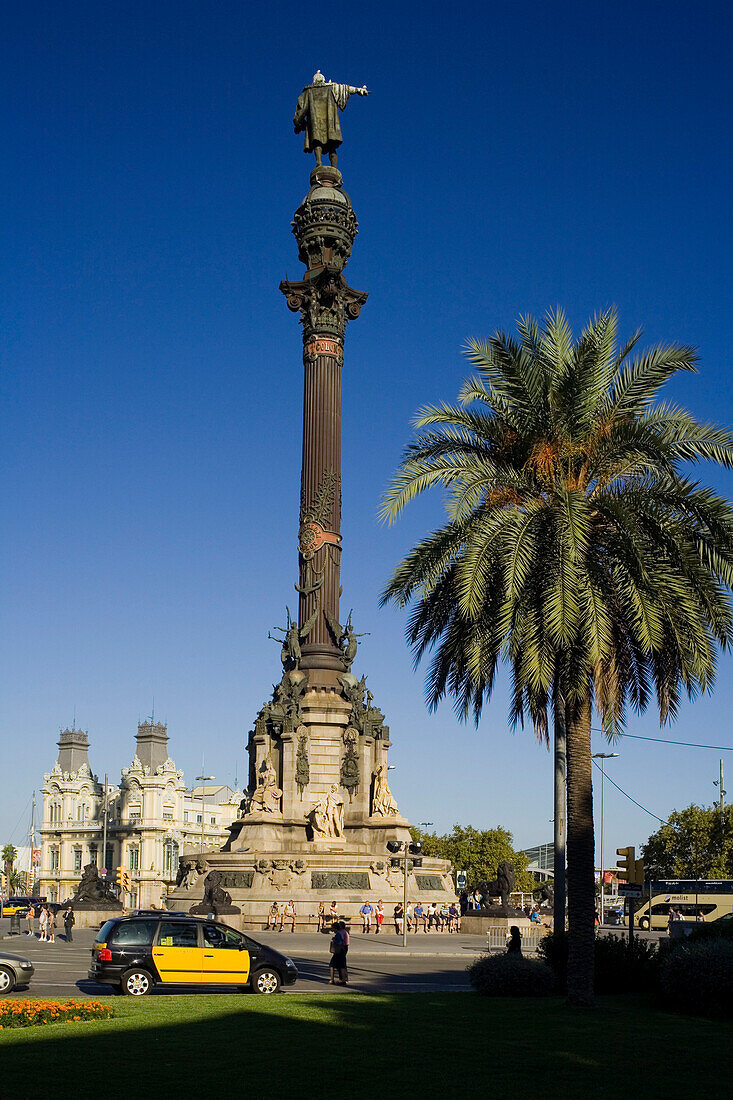 Monument a Colom, El Raval, Port Vell, Ciutat Vella, Barcelona, Spain