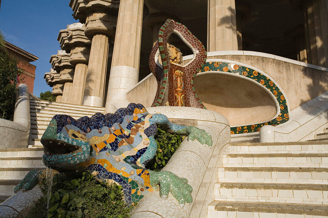 Parc Güell, Antonoio Gaudi, Gracia, Barcelona, Spain