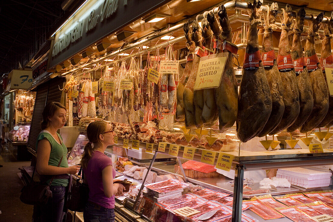 Mercat de la Boqueria, market  hall, La Rambla, Les Rambles, Ciutat Vella, Barcelona, Spain