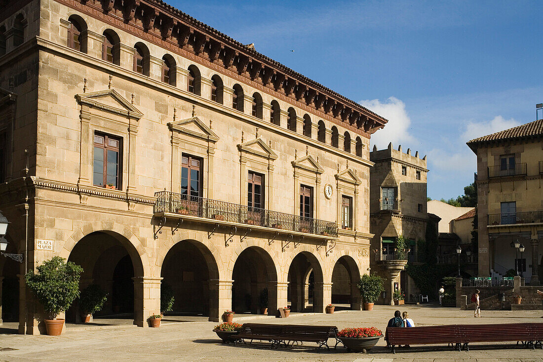 Poble Espanyol, Montjuic, Barcelona, Spanien