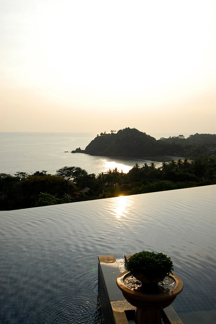 Abendlicher Blick übers Meer, Hotel Pimalai, Ao Kantiang, Ko Lanta, Krabi, Thailand