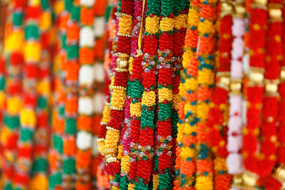 Flower chains, Little India, Singapore