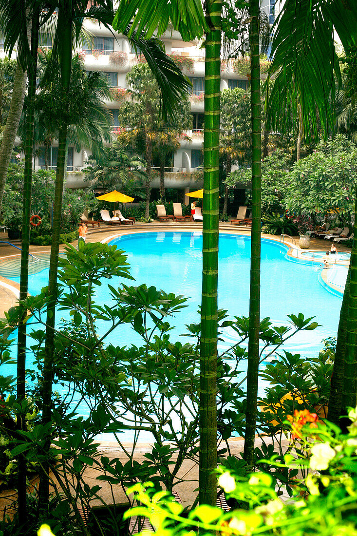 Poolbereich, Shangri-La Hotel, Singapur