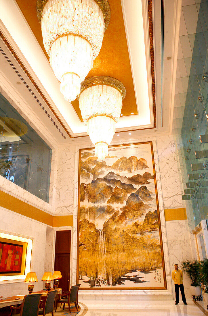 Hotel lobby, Valley Wing, Shangri-La Hotel, Singapore