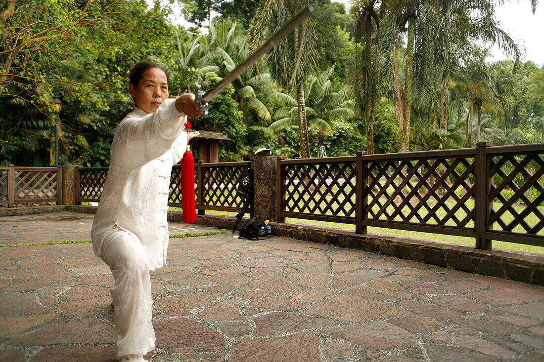Kendo Training, Botanischer Garten, Orchard Road, Singapur