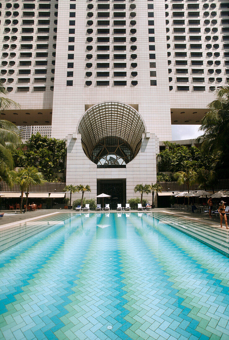 Poolanlage, Ritz-Carlton Hotel, Singapur