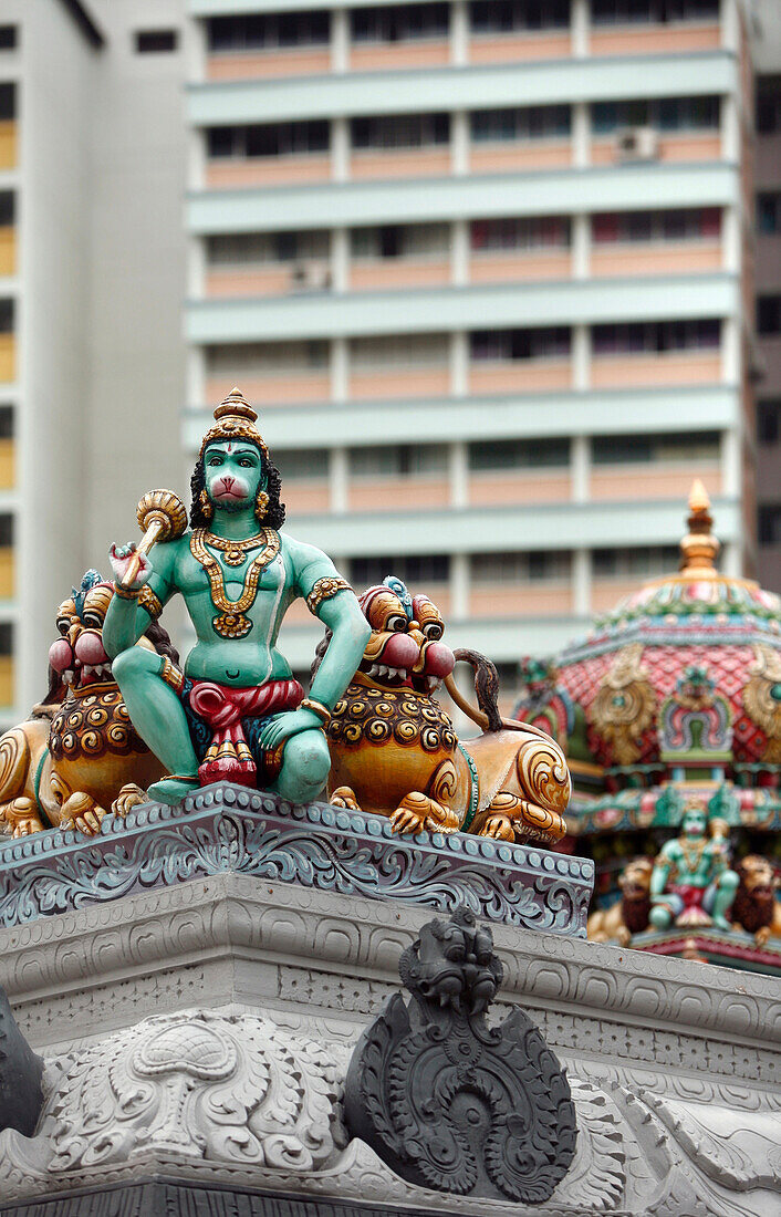 Detailansicht, Sri Srinivasa Temple, Little India, Singapur