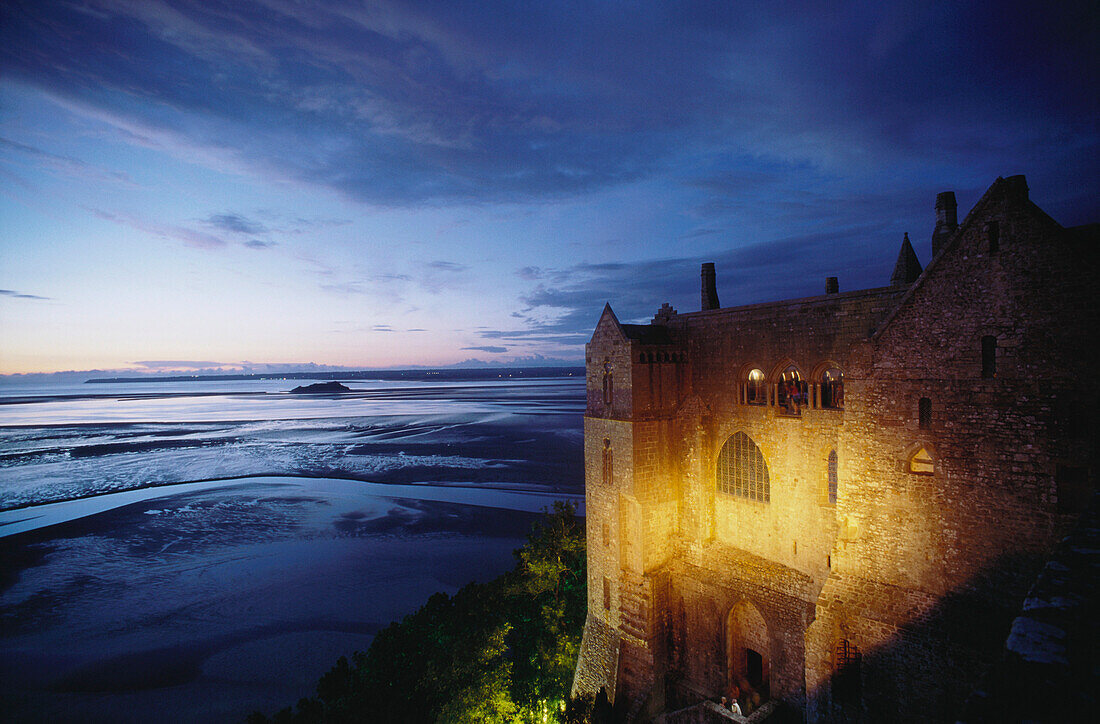 View into the bay of Mont Sant Michel, Brittany, France