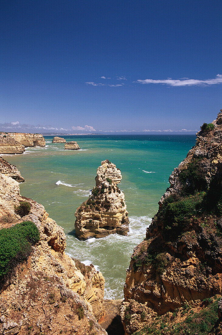 Küstenlandschaft, Praia da Marina, Carvoeiro, Algarve, Portugal
