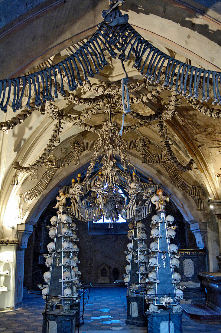 Church of our lady, bones, Sedlec, Kutna Hora, Czech Republic