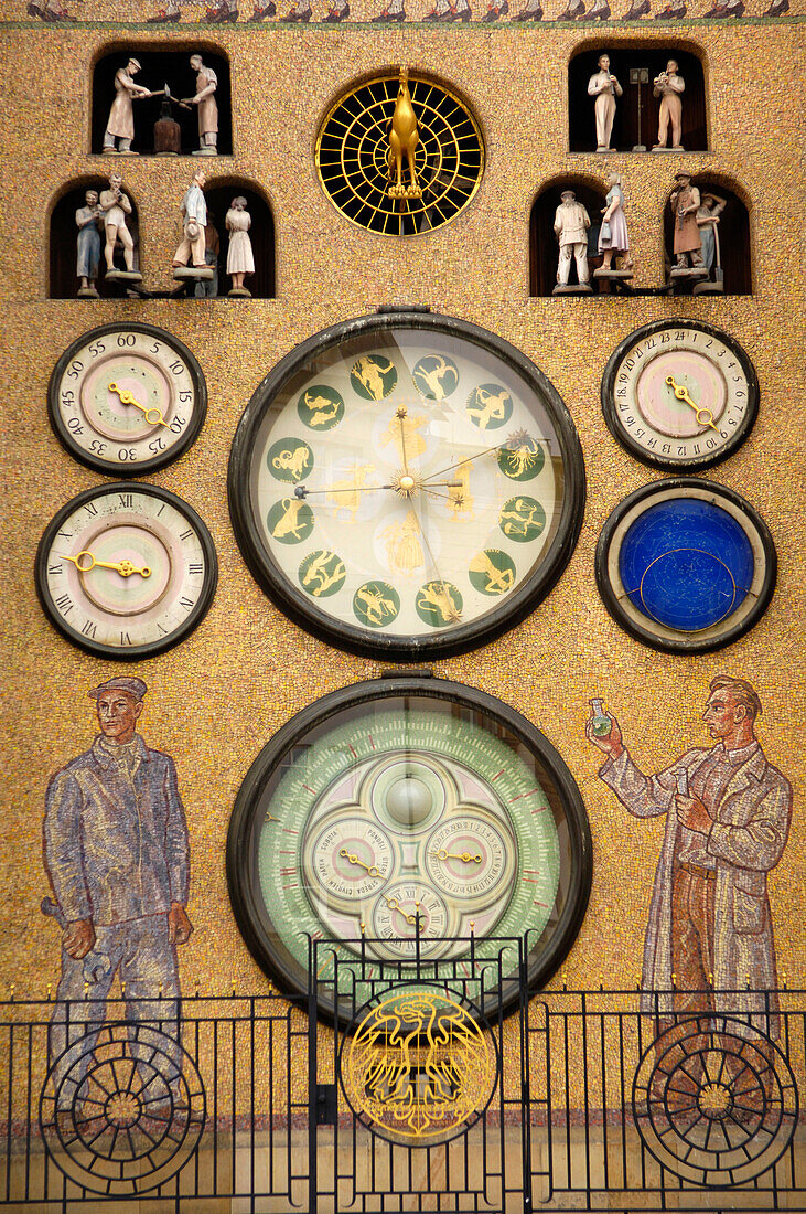 Astronomic clock at townhall, Olomouc, Olmütz, Czech Republic