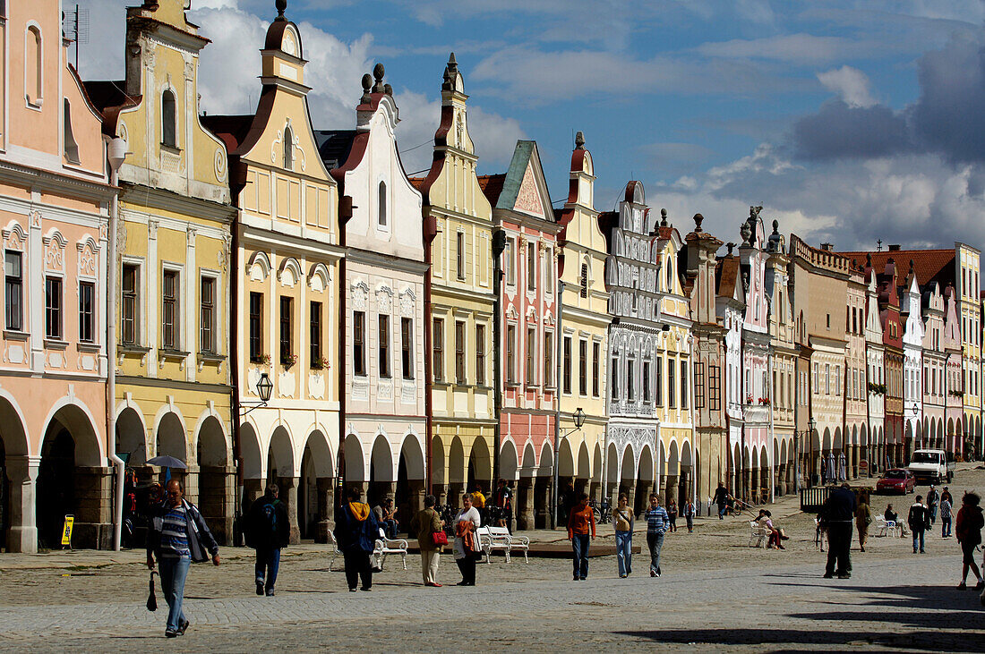 Marktplatz, Telc, Tschechien