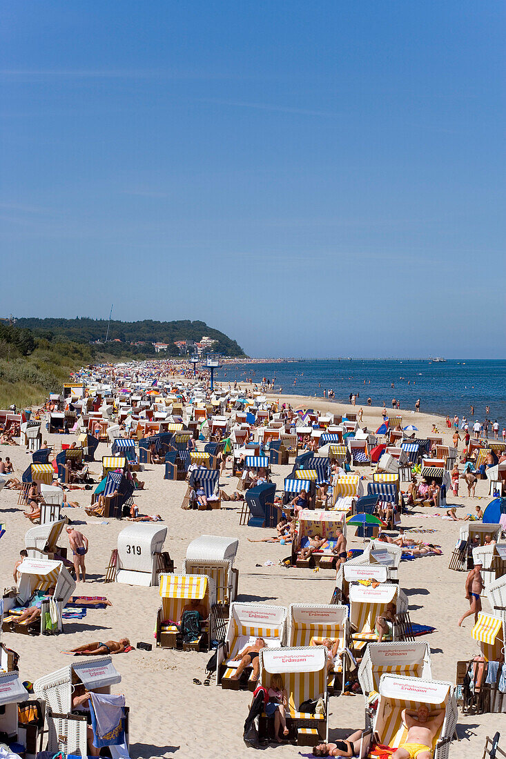 Beach, Heringsdorf, Usedom, Baltic Sea, Mecklenburg-Western Pomerania, Germany