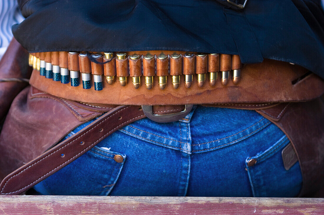 Cowboy-Munitionsgürtel, Wilder Westen, Oregon, USA