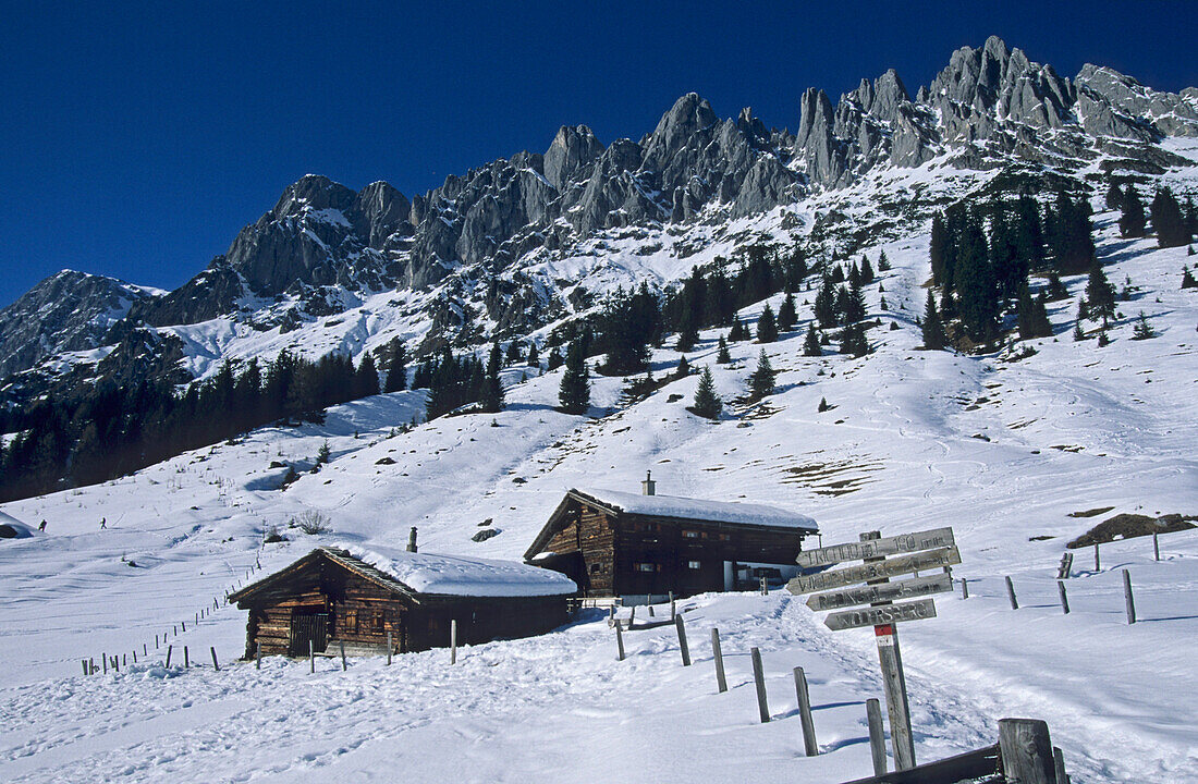 alpine hut beneath Manndlwand, Hochkönig range, Salzburg, Austria