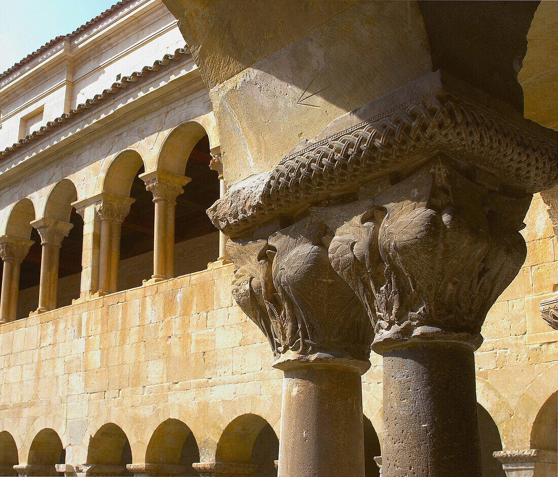 Benedictine monastery with cloister, Santo Domingo de Silos, Castilla Leon, Spain