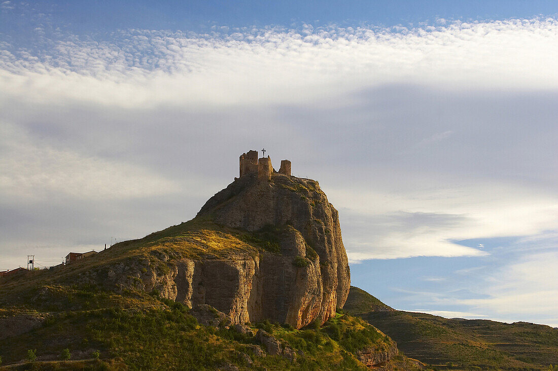 Ruins of a castle, 10 th century, Camino de Santiago, Clavijo, La Rioja, Spain
