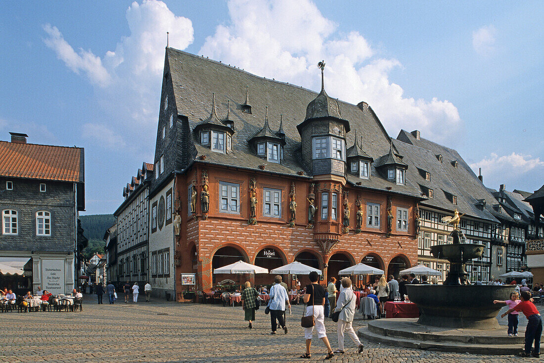 Hotel Kaiserworth, market square, Goslar, Harz Mountains, Lower Saxony, northern Germany, UNESCO, World Heritage Site, list