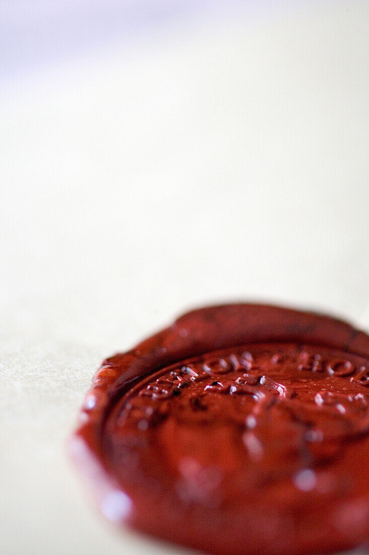 Document with wax seal