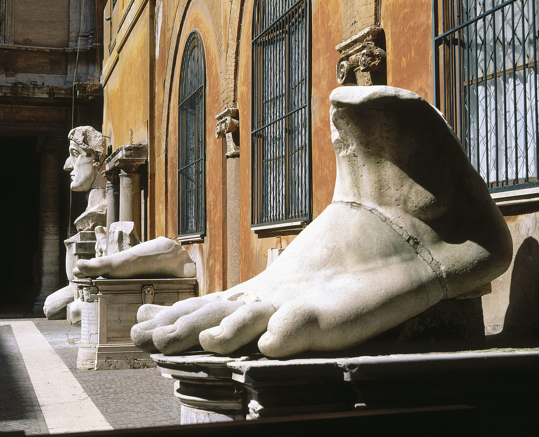 Caesar s statue pieces. Conservatori Museum. Rome. Italy