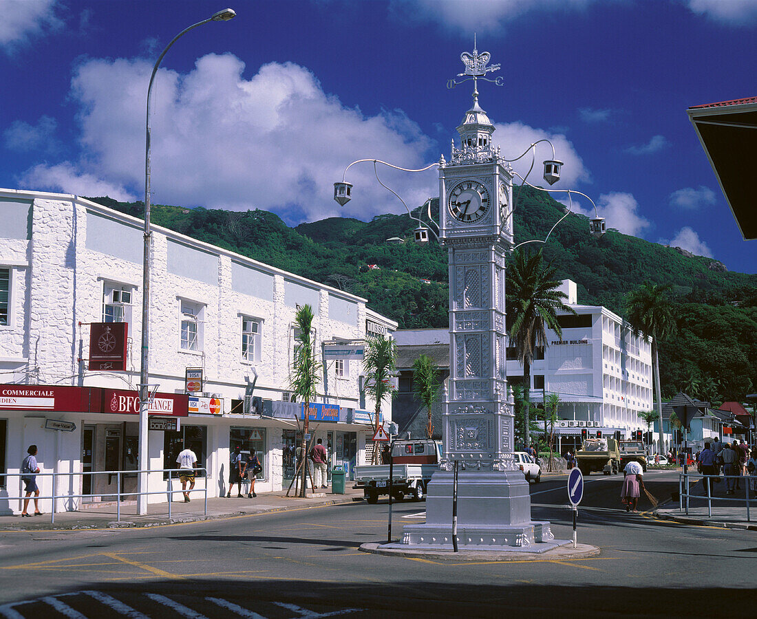 The Clock Tower at Victoria City. Mahé Island. Seychelles