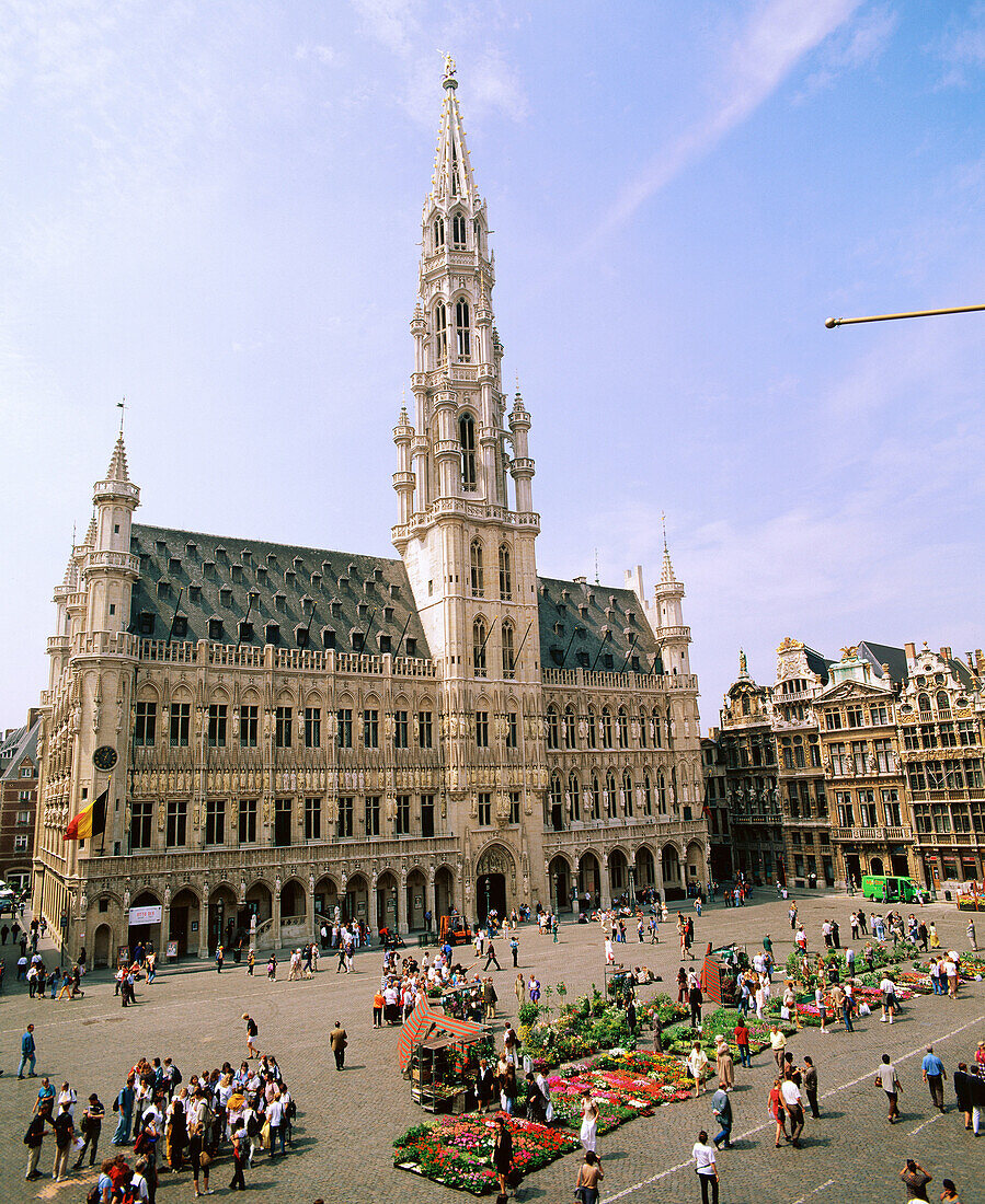 Town Hall at the Grand Place. Brussels. Belgium.