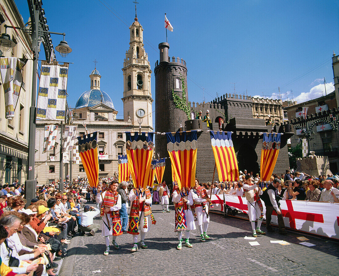 Moros y cristianos , local festival. Alcoi. Alicante province. Spain