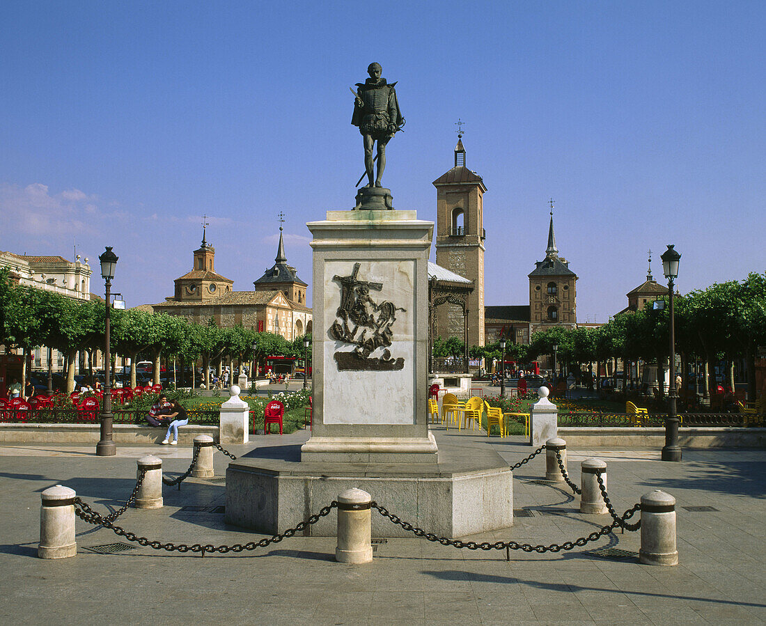 Plaza Mayor. Alcalá de Henares. Madrid province. Spain