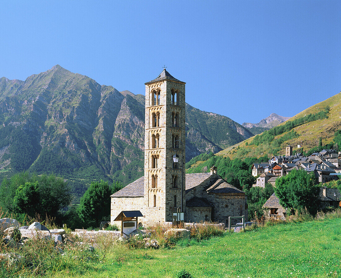 Sant Climent de Taüll church. Boí valley, Pyrenees Mountains. Lleida province. Spain