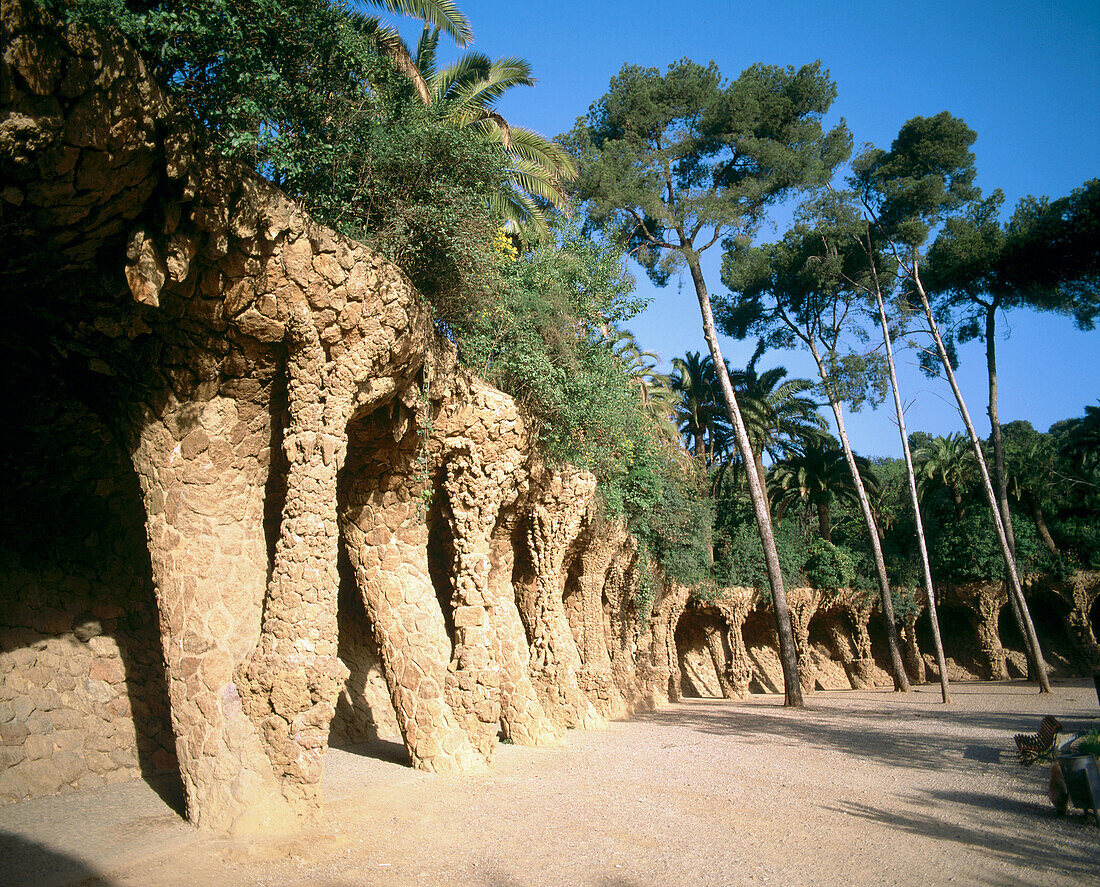 Güell Park, by Gaudi. Barcelona. Spain