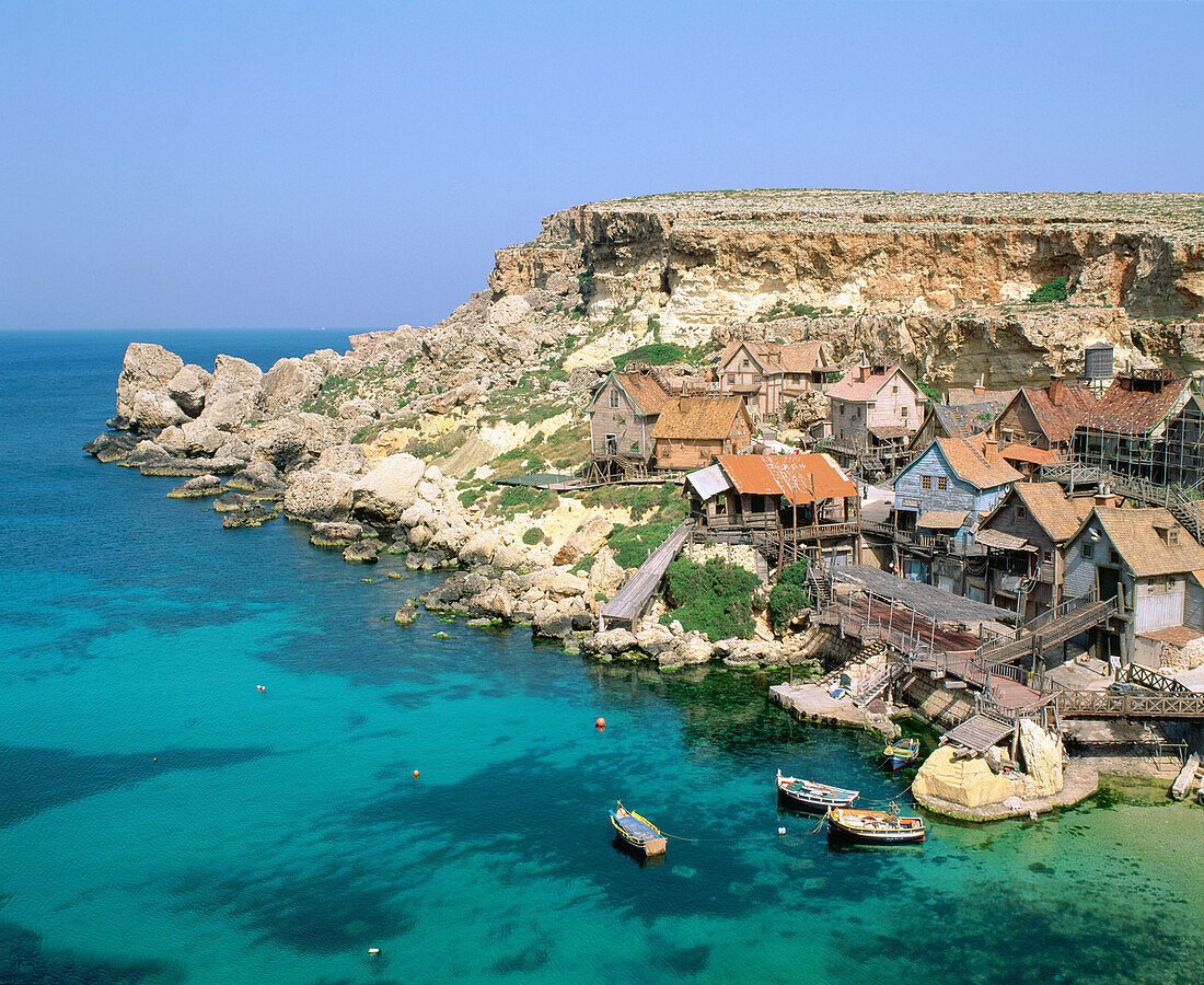 Popeye Village. Anchor Bay. Malta