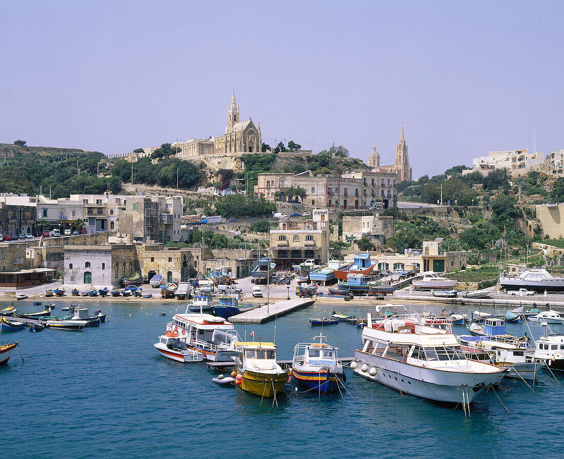 Harbour. Mgarr City. Gozo Island. Malta