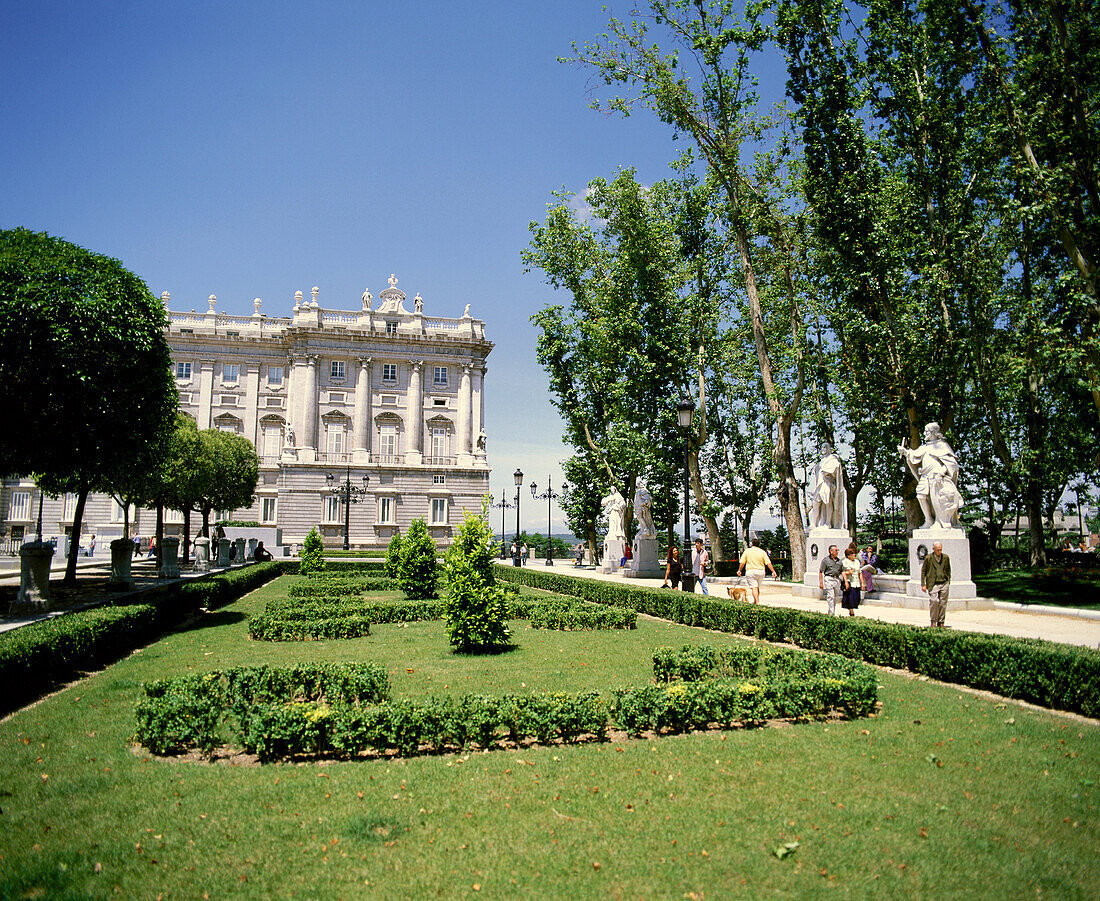 Oriente Square and Royal Palace. Madrid. Spain