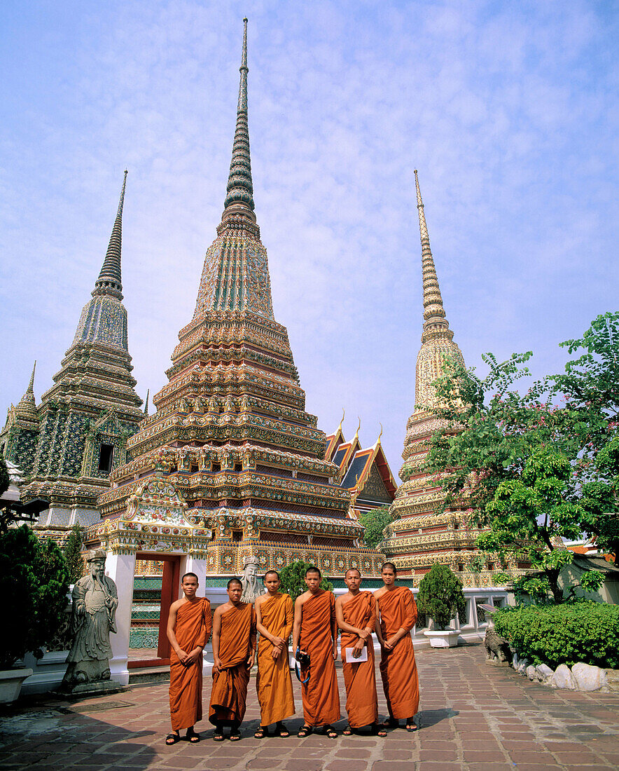 Monks at Wat Po. Bangkok. Thailand