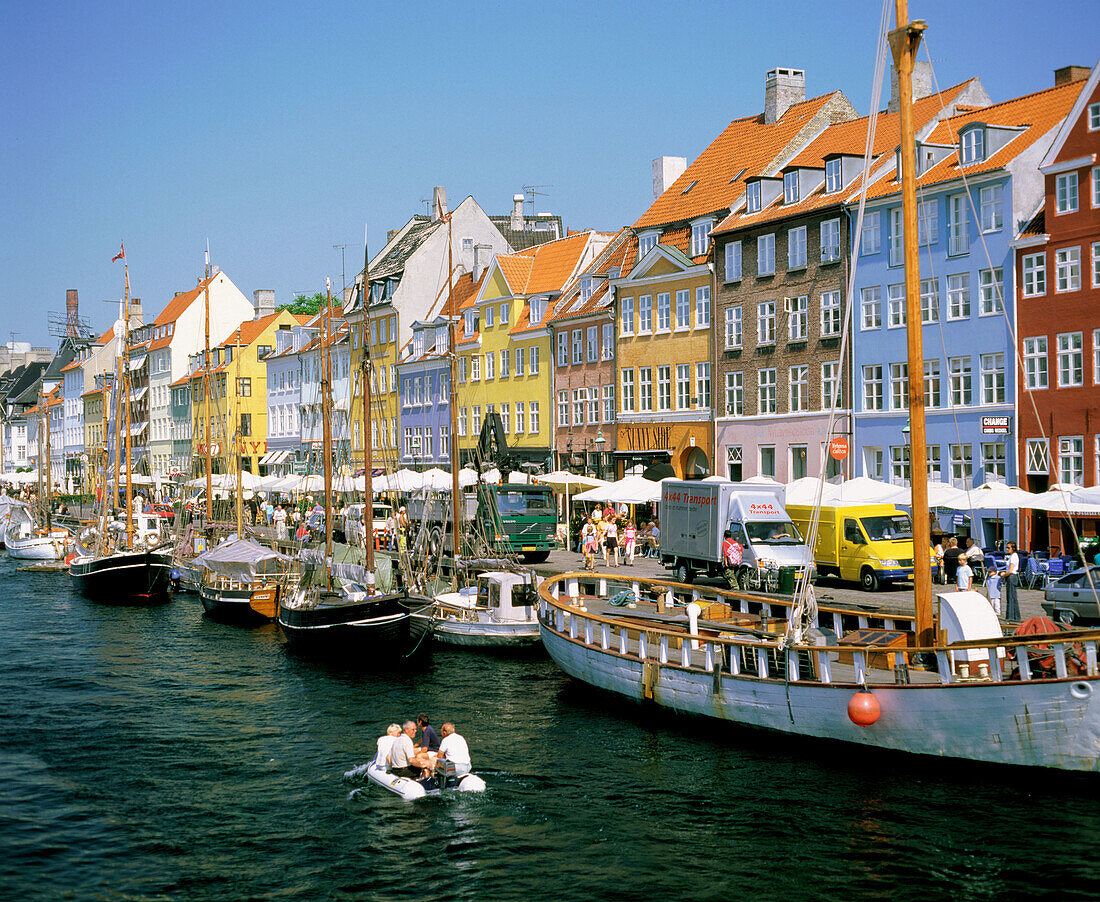 Nyhavn ( new port ) canal area. Copenhagen. Denmark