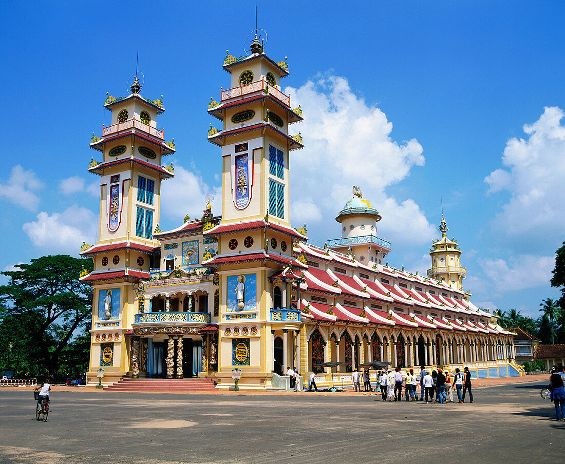 Holy temple Caodai. Long hoa village. Tay Ninh province. Vietnam