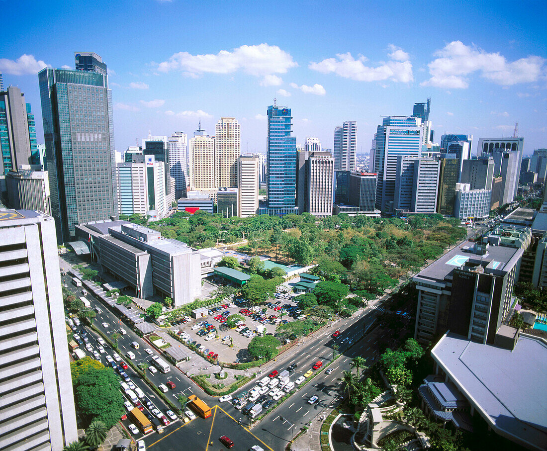 Ayala Triangle. Makati District. Manila. Philippines