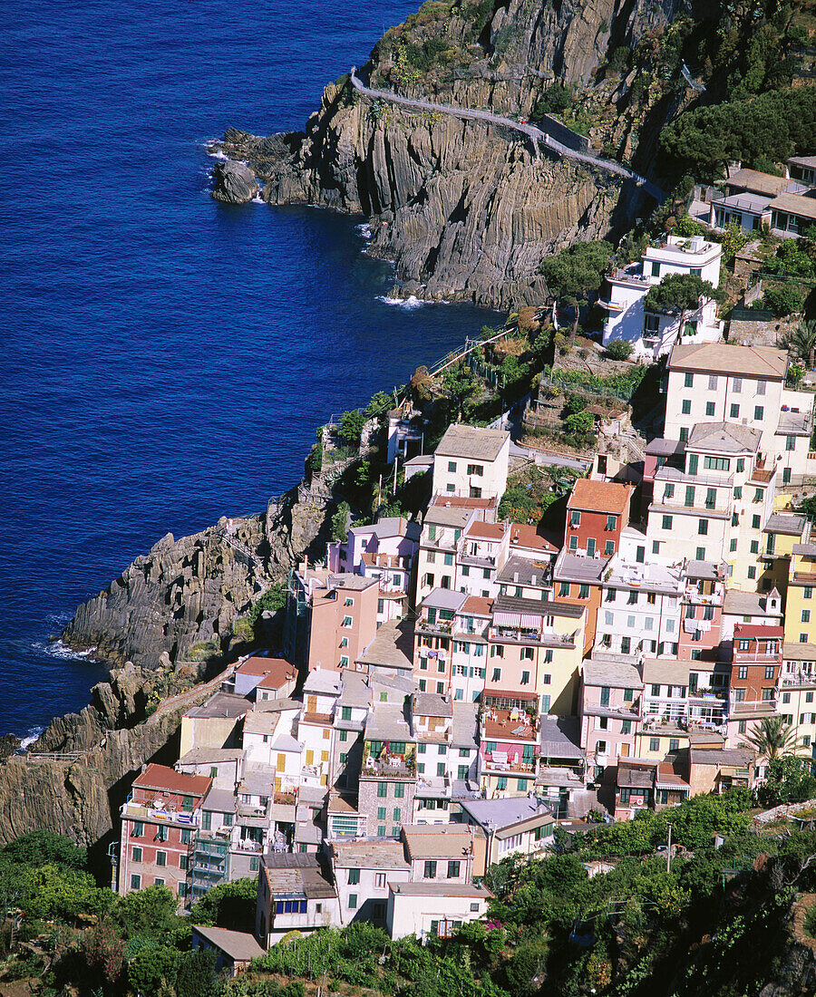 Riomaggiore. Cinque Terre. Liguria. Eastern Riviera. Italy