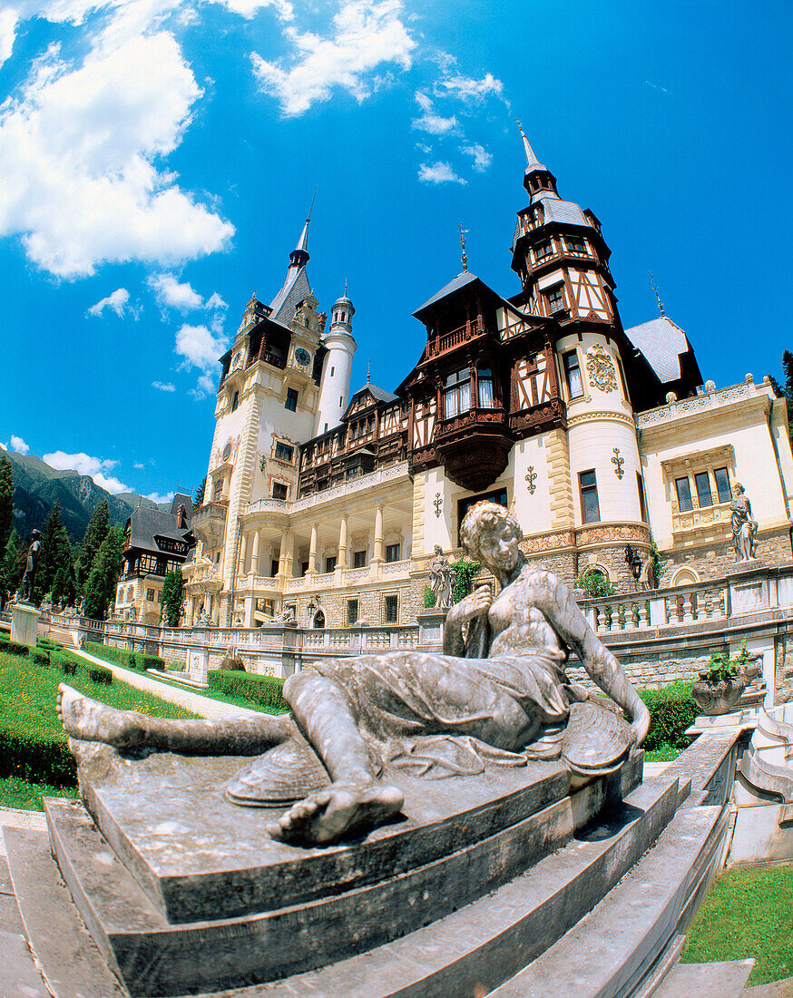 The Royal Peles Castle in Sinaia. Transylvania. Romania