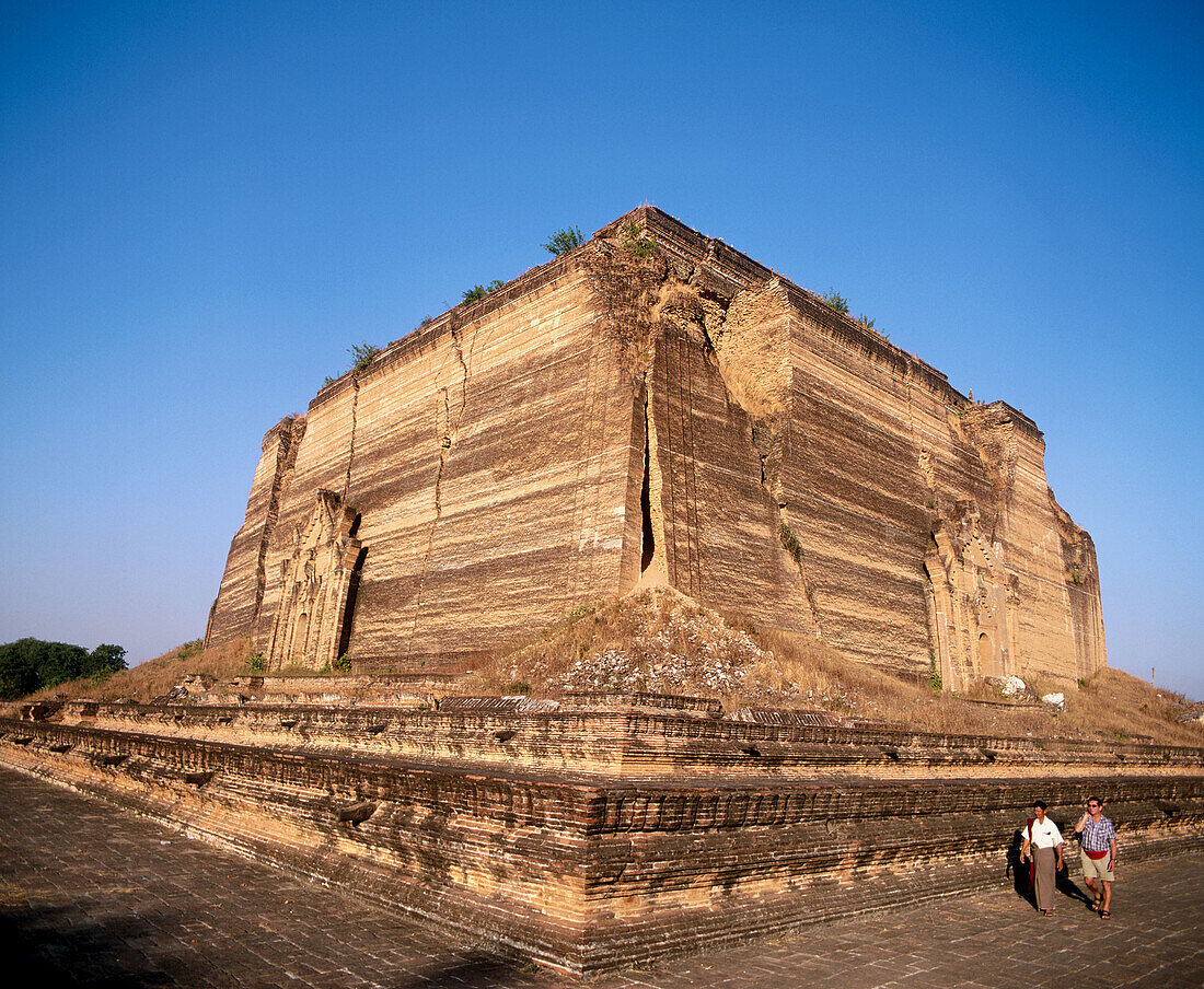 Mingun (Mantara Gyi) pagoda. Mandalay Division. Myanmar (Burma)