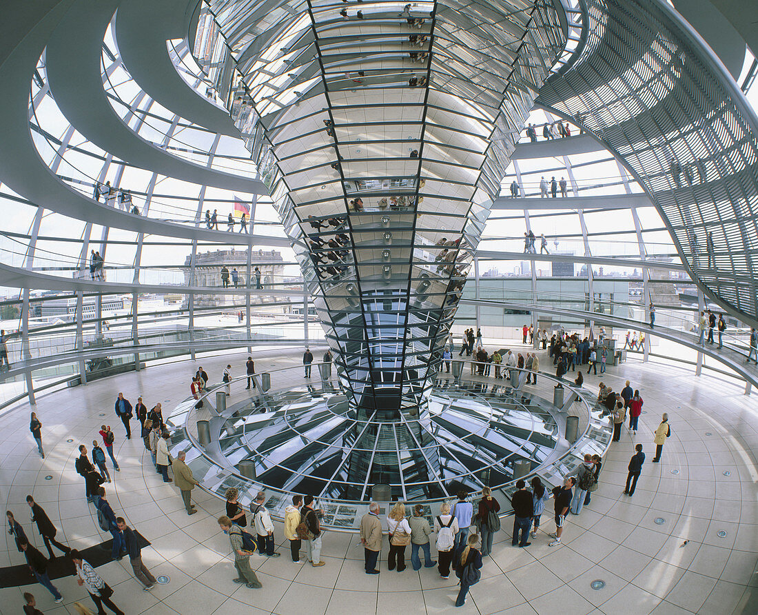 Reichstag Dome by sir Norman Foster. Berlin. Germany
