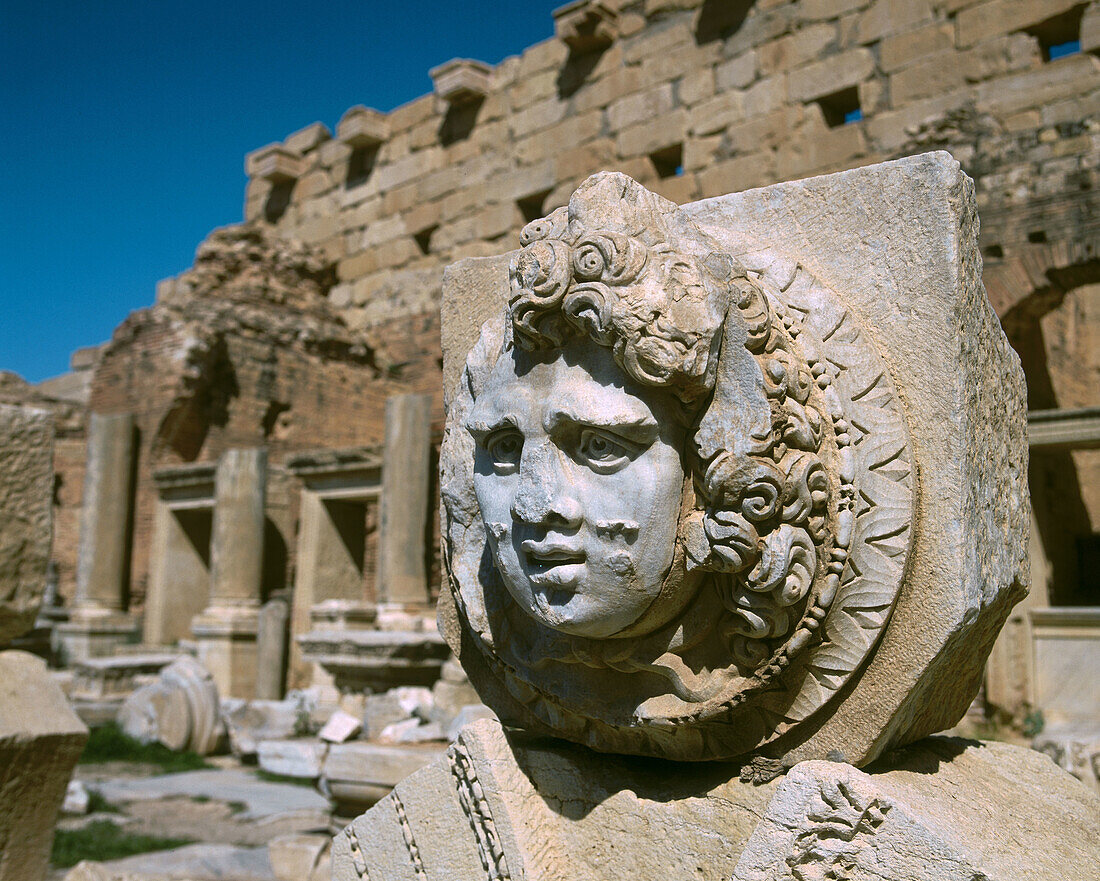 The Severian arches, Roman ruins of Leptis Magna. Libya