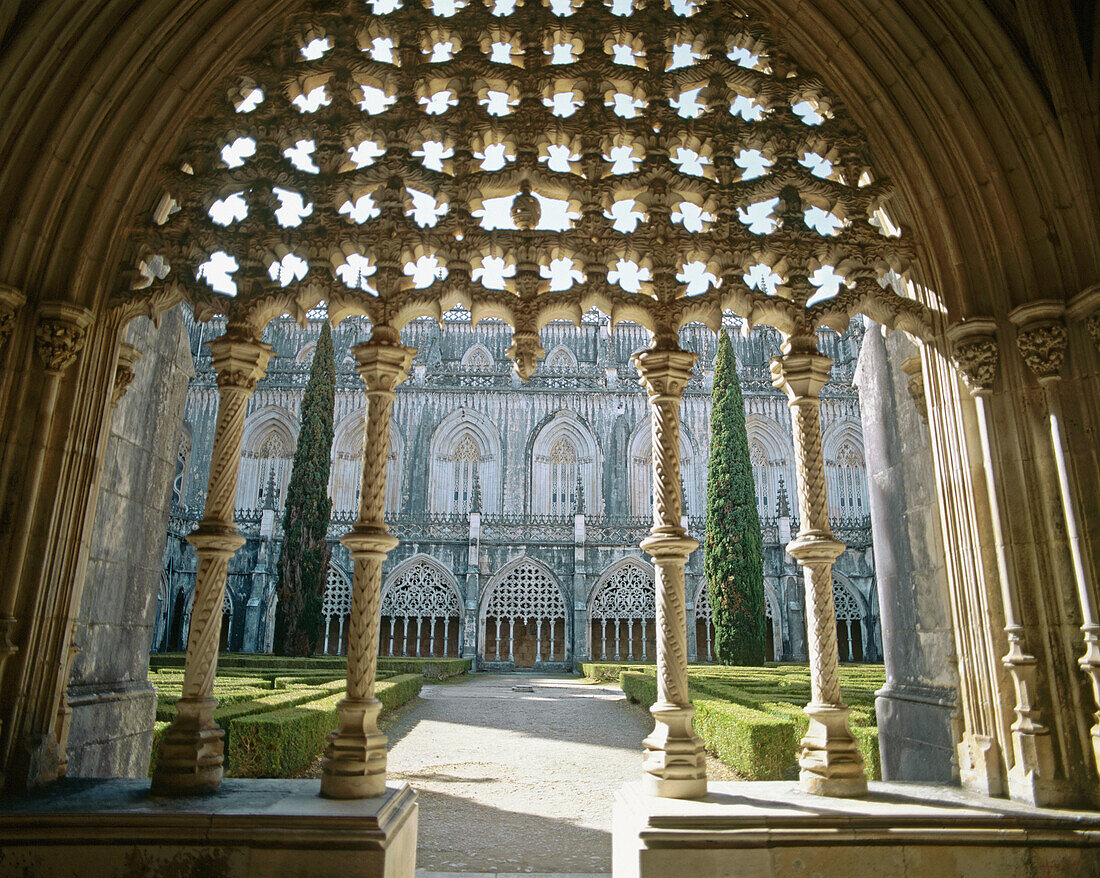 Cloister of Monastery of Santa Maria da Vitória (aka Monastery of Batalha), Leiria. Portugal