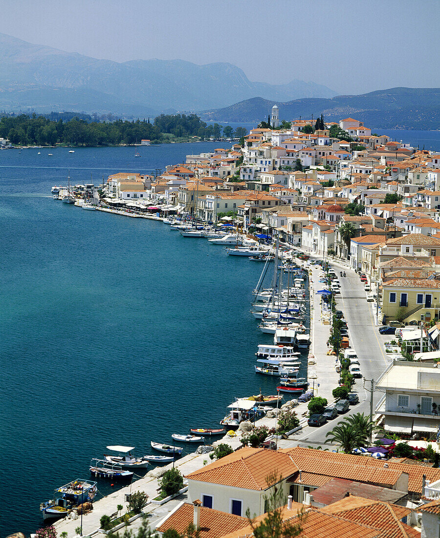 Poros in the Saronic Gulf. Greece