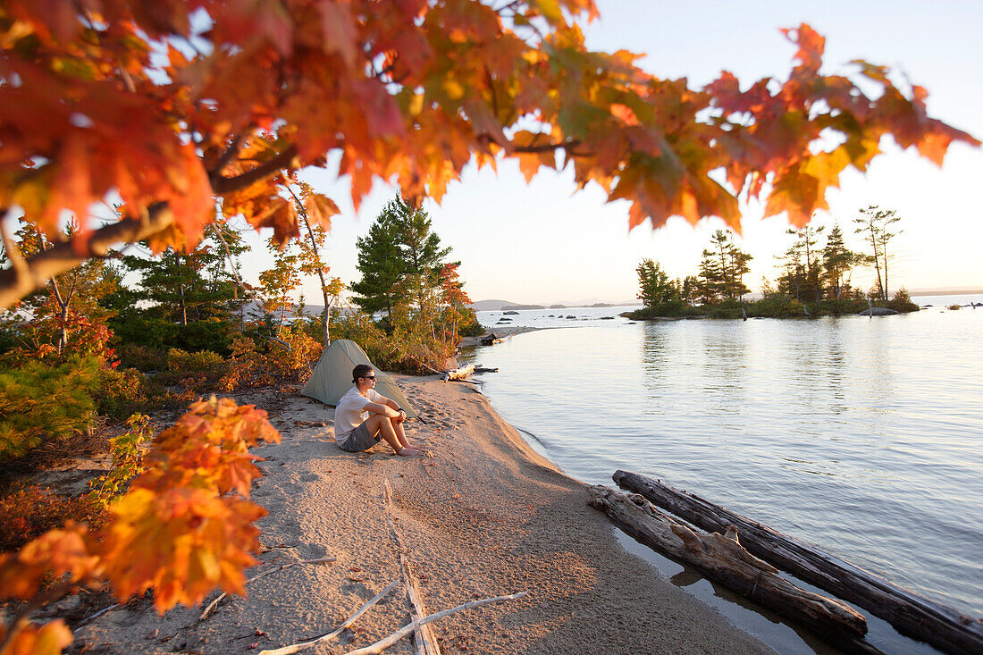Autumn on Lake Millinocket, Maine, ,USA