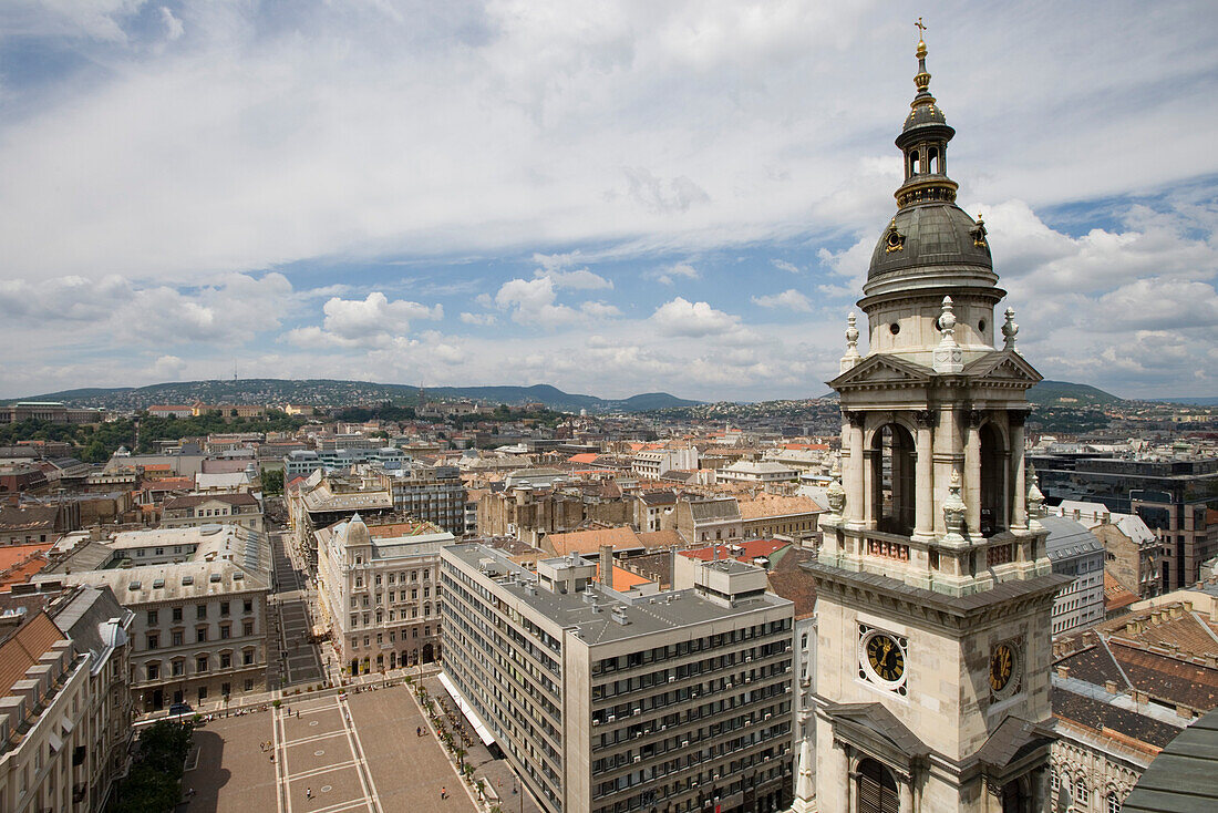 View from St. Stephen's Basilica Dome, Pest, Budapest, Hungary