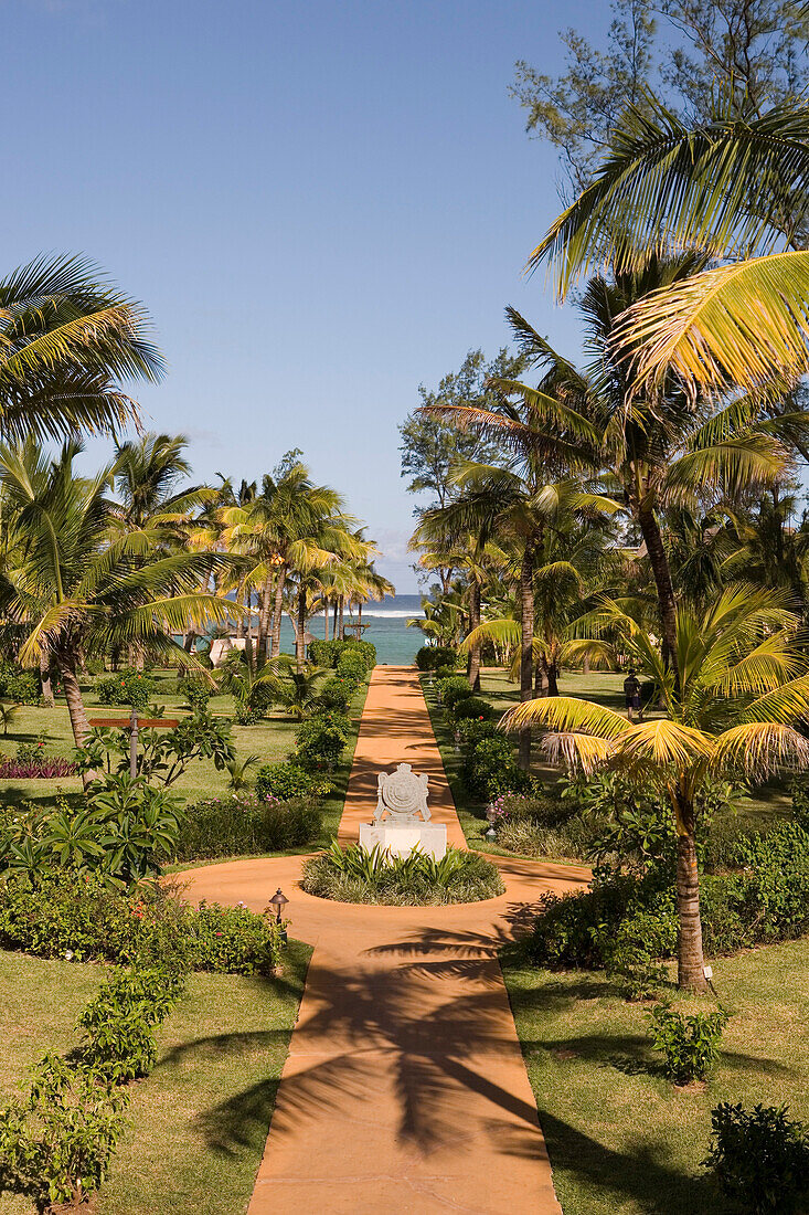 Tropischer Garten im Mövenpick Resort und Spa Mauritius, Bel Ombre, Savanne District, Mauritius, Indischer Ozean